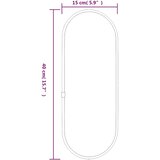  Zidno ogledalo srebrno 40 x 15 cm ovalno | Shoptok.si