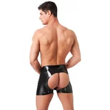 Rimba Latex Play Men's Shorts with Open Backside Black XL