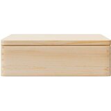 kutija s poklopcem i ručkama 40x30x13 cm puno drvo bor | shoptok.hr
