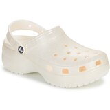 Crocs Cokli Classic Platform Glitter ClogW Bež | Shoptok.si