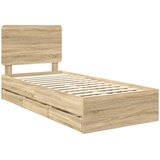  Krevetna konstrukcija s ladicama Sonoma hrast 100 x 200 cm | shoptok.hr