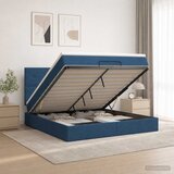  Krevet od pjene s madracem i LED-om Plava 180 x 200 cm Tkanina Cijene