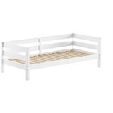 Vipack Bela otroška postelja iz masivnega bora z letvenim dnom 90x200 cm Margrit – Cene