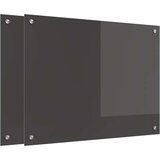 vidaXL Zaščita za kuhinjo 2 pcs Temno siva 80 x 60 cm kaljeno steklo | Shoptok.si