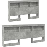  Skladiščni naslon s polico Betonsko siva 150 cm Konstruiran les, (5000142319) | Shoptok.si