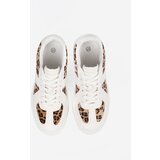 Shelvt White sneakers with leopard print inserts | shoptok.hr
