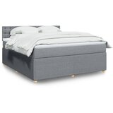 Maison Chic Box spring postelja - Vzmetna postelja z vzmetnico svetlo siva 180x200 cm blago SL17635, (21893808) | Shoptok.si