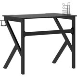 vidaXL Igraći stol s nogama u obliku slova K crni 90 x 60 x 75 cm | shoptok.hr
