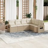 vidaXL 6-dijelni set vrtnih sofa s jastucima bež od poliratana | shoptok.hr