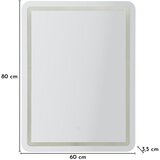 Mauro Ferretti Stensko ogledalo z lučjo 60x80 cm Simple – | Shoptok.si
