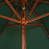  Suncobran 270 x 270 cm s drvenim stupom zeleni | Eponuda.ba