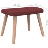  Stol za sproščanje s stolčkom vinsko rdeče blago, (20935299) | Shoptok.si