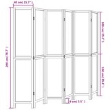  Sobna pregrada sa 6 panela tamnosmeđa masivno drvo paulovnije 40 x 200 cm | shoptok.hr