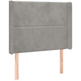  Box spring postelja z vzmetnico LED svetlo siva 90x190cm žamet, (20893462) | Shoptok.si