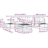 Set vanjskih sofa 5 Komad Prirodna i antracit | shoptok.hr
