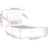  Okvir za krevet crni 100x200 cm od masivnog drva | shoptok.hr