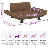  Krevet za pse smeđi 70 x 45 x 28 cm od tkanine | shoptok.hr
