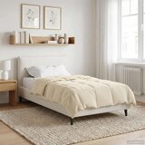 Puni pokrivač za cijelu godinu Krema 155 x 220 cm Mikrovlakna - Krema 155 x 220 cm | shoptok.hr