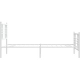  Metalni okvir kreveta uzglavlje i podnožje bijeli 90x190 cm | shoptok.hr