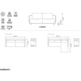 Makamii modra raztegljiva/s prostorom za shranjevanje kotna sedežna garnitura (desni kot) luana – | Shoptok.si