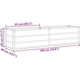  Cvetlično korito Antracit 195 x 50 x 45 cm Cinkana jeklena, (5000207546) | Shoptok.si