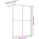  Stijenka za walk-in tuš sa staklom ESG zlatna 140 x 195 cm | shoptok.hr
