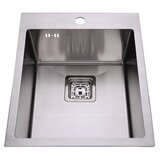 Inter Ceramic ugradna Sudopera Alpaka, Pravougaona, Otvor Za Sifon 11 cm, Stainless Steel, Sifon 2 u