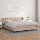  Box spring postelja z vzmetnico kapučino 180x200cm umetno usnje, (20893444) Cene