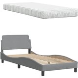  Krevet s madracem Hanko svjetlosivi 90x200cm tkanina | shoptok.hr