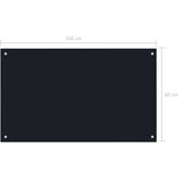 vidaXL Kuhinjska zaštita od prskanja crna 100 x 60 cm kaljeno staklo | shoptok.hr