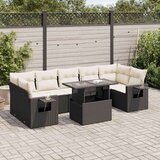 vidaXL 8-dijelni set vrtnih sofa od poliratana s jastucima crni | shoptok.hr