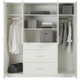 Mömax omara za oblačila lasse 4t, bela, š. 180 cm | Shoptok.si