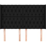  Uzglavlje s ušima crno 147x16x118/128 cm od tkanine | shoptok.hr