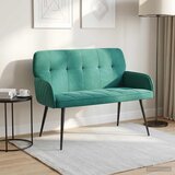  Dvosjed s metalnim nogama 2-sjedalo Tirkizna Baršun | shoptok.hr