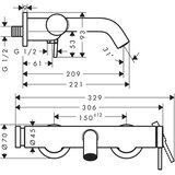 Hansgrohe 73422700 Tecturis S stenska armatura za kad Slike