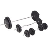  Klupa za vježbanje sa stalkom za utege i setom utega 90 kg | shoptok.hr