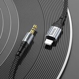 Aux kabel Lightning na Jack 3.5mm Hoco 1m UPA26 črn | Shoptok.si