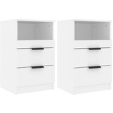 vidaXL Nočna omarica 2 kosa bela konstruiran les, (20732099) | Shoptok.si