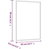  Zidno ogledalo 50 x 80 cm stakleno pravokutno | shoptok.hr