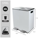 Spirella Mat bel jeklen koš za smeti 2x20 l za ločevanje odpadkov/s pedalom Aliya – | Shoptok.si