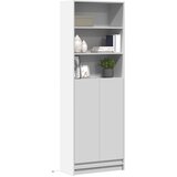  Visoka komoda LED bijela 69x32,5x200 cm konstruirano drvo | shoptok.hr