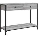 Maison Chic konzolna miza - miza ob steni siva sonoma 100x34,5x75 cm inženirski les, (21786480) | Shoptok.si