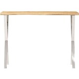  Konzolna mizica z naravnim robom 105x33x76 cm trden mangov les | Shoptok.si