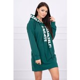 Kesi Oversize hooded dress dark green Cene