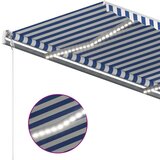  Automatska tenda sa senzorom LED 450 x 350 cm plavo-bijela | shoptok.hr