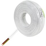 Logilink Telephone cable, flat, 4 wire, white,100 m, CM04W