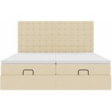  Otomanski okvir kreveta s madracima krem 180x200cm od tkanine | shoptok.hr