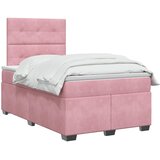  Boxspring krevet s madracem Ružičasta 120 x 190 cm Baršun | shoptok.hr