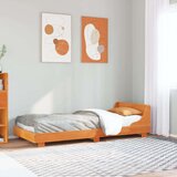 vidaXL Okvir kreveta bez madraca voštano smeđi 100x200 cm od borovine | shoptok.hr