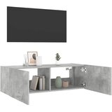 Zidni TV ormarić s LED svjetlima siva boja betona 100x35x31 cm | shoptok.hr
